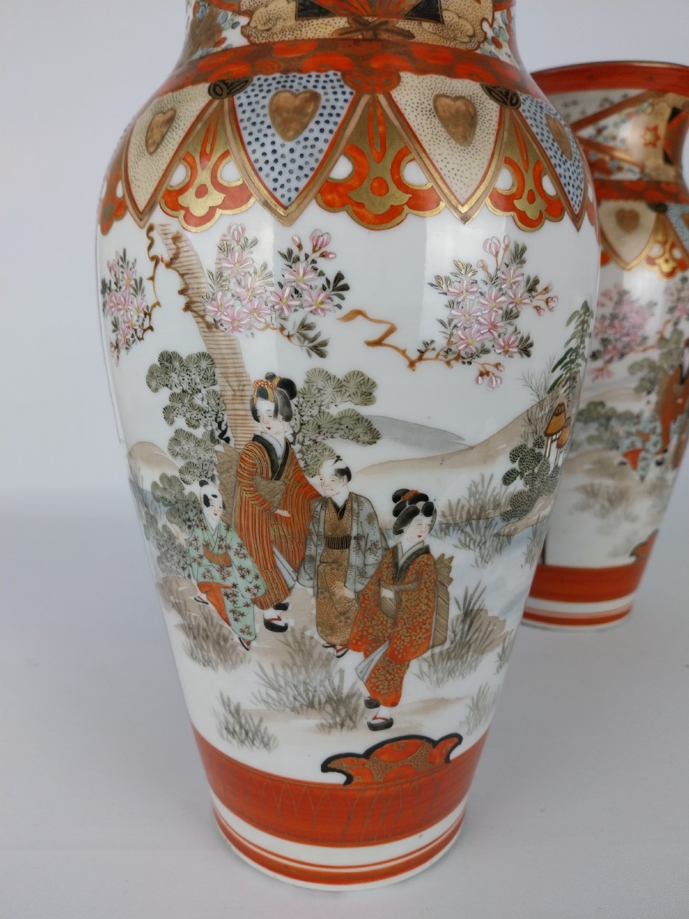 Pair of Japanese Porcelain Kutani vases  View XII