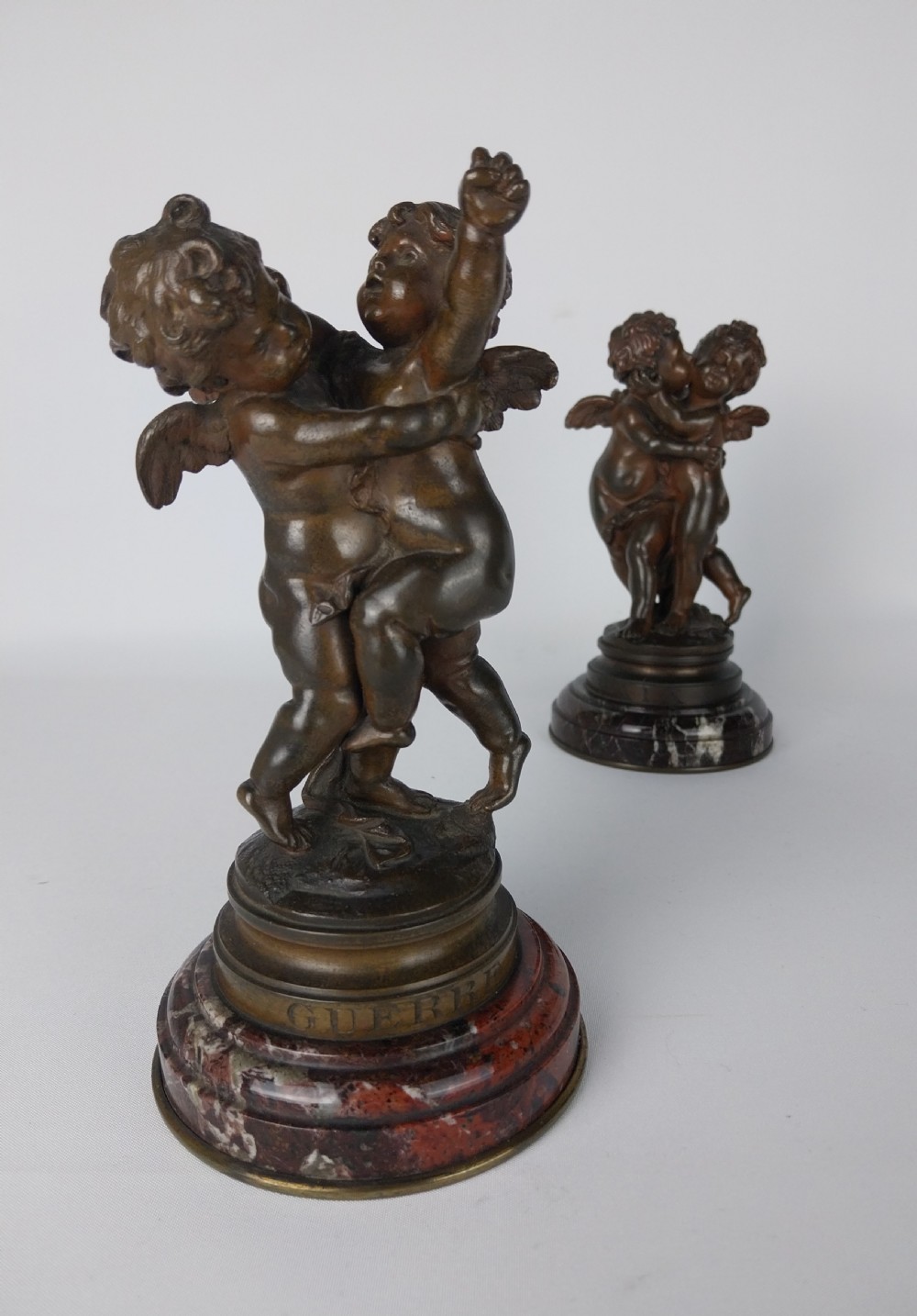 Pair of Cherub Bronze sculptures View XI