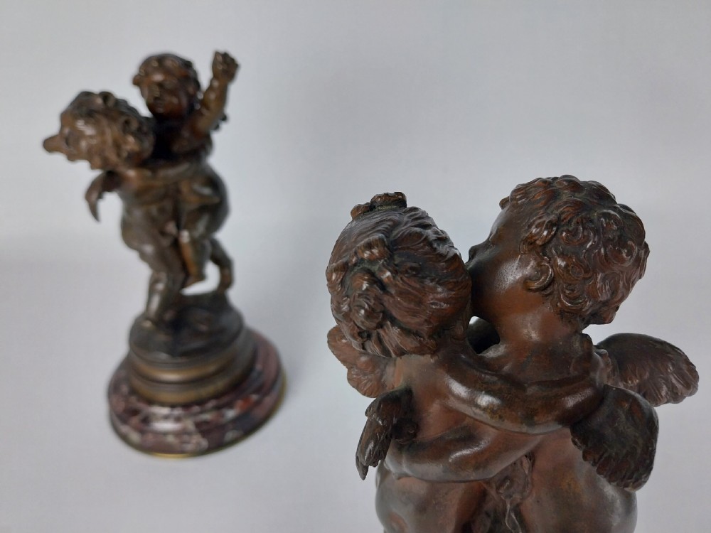 Pair of Cherub Bronze sculptures View XIII