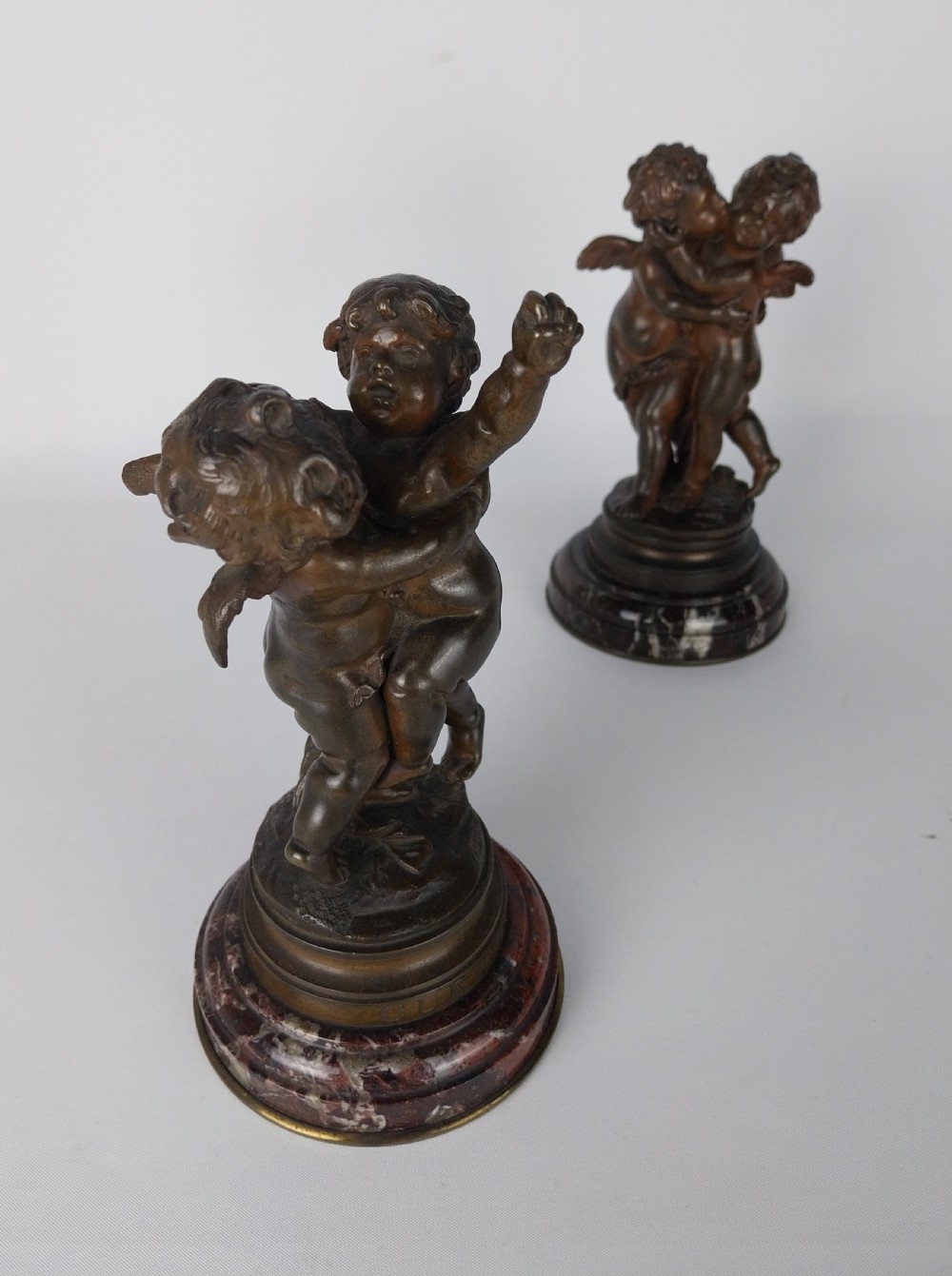 Pair of Cherub Bronze sculptures View XVI