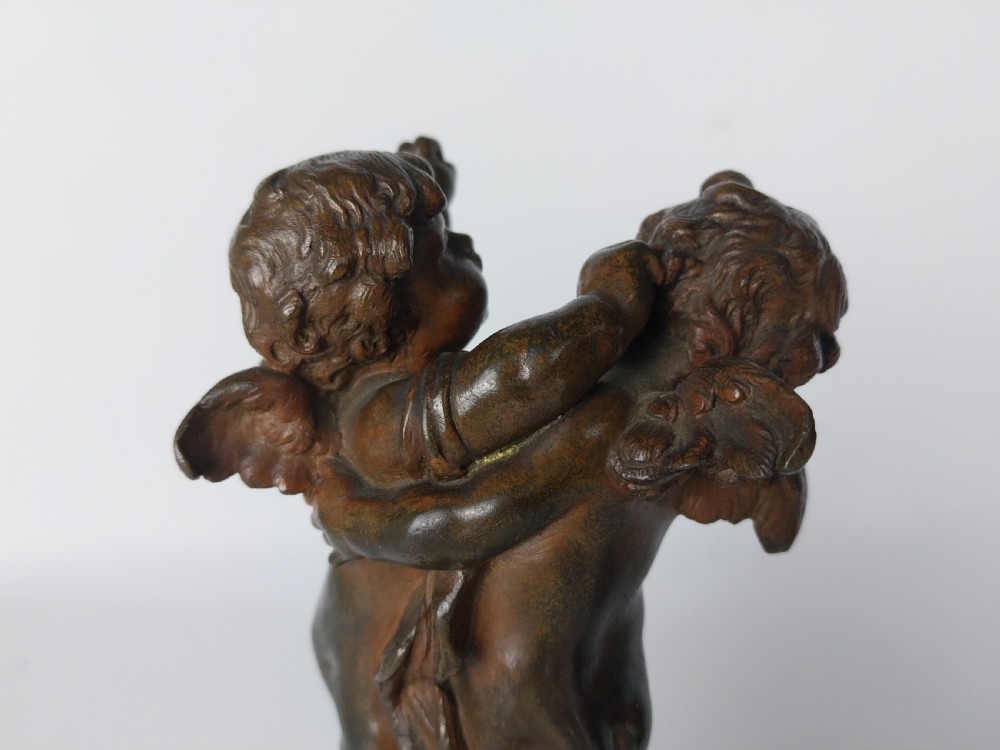 Pair of Cherub Bronze sculptures View XX