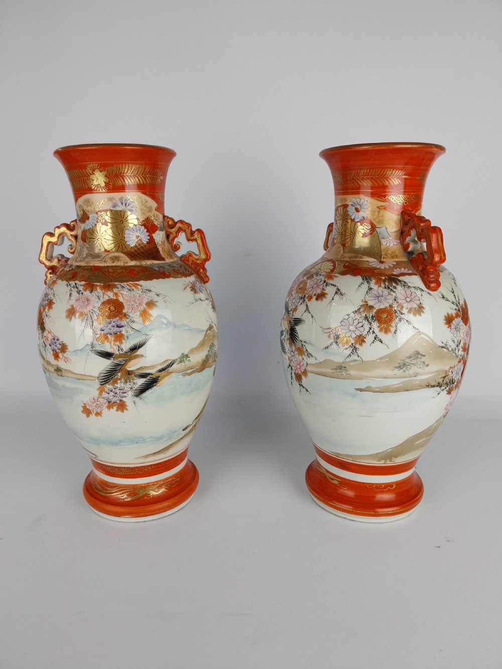 Pair of Kutani vases  View V