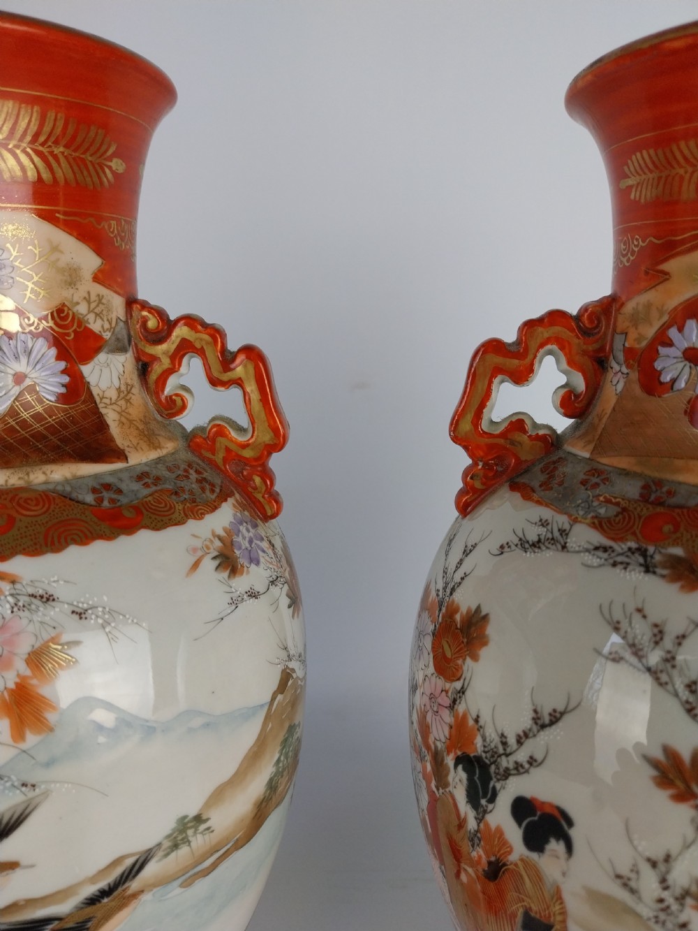 Pair of Kutani vases  View X