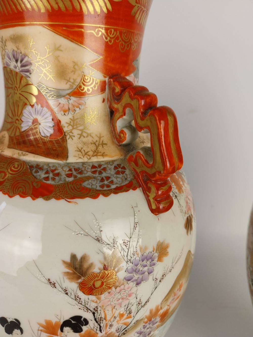 Pair of Kutani vases  View XVIII