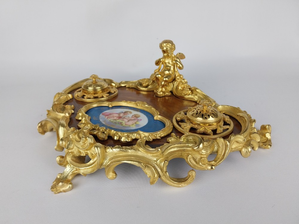 Gilt Bronze Desk Stand French 19th Century View III