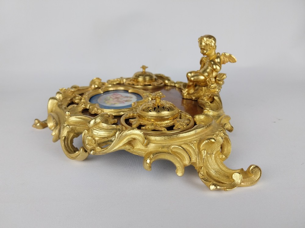 Gilt Bronze Desk Stand French 19th Century View V