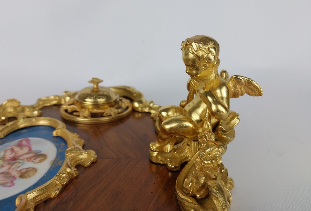 Gilt Bronze Desk Stand French 19th Century View VI