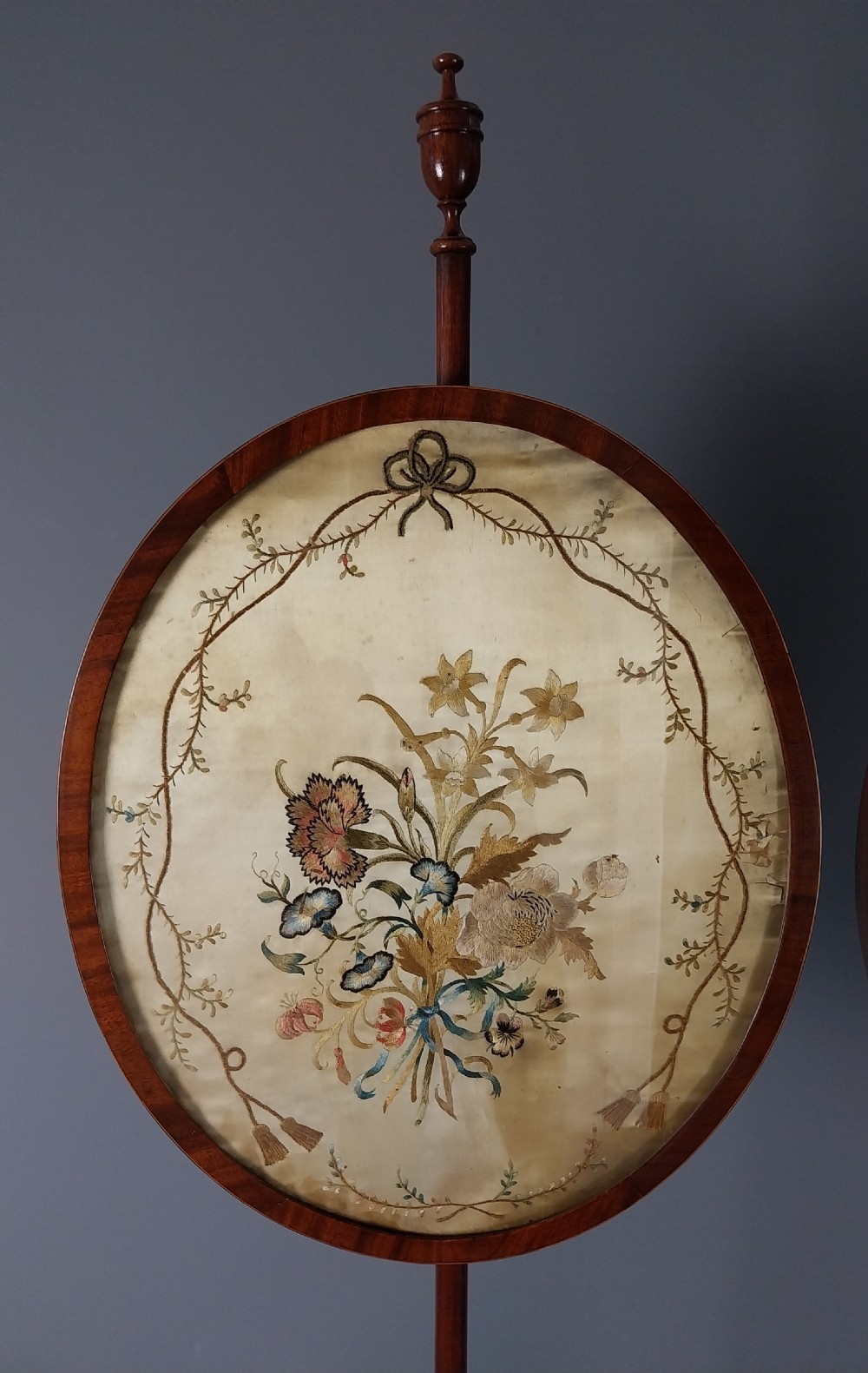 Pair of Mahogany Pole Screens 19th Century View XIII