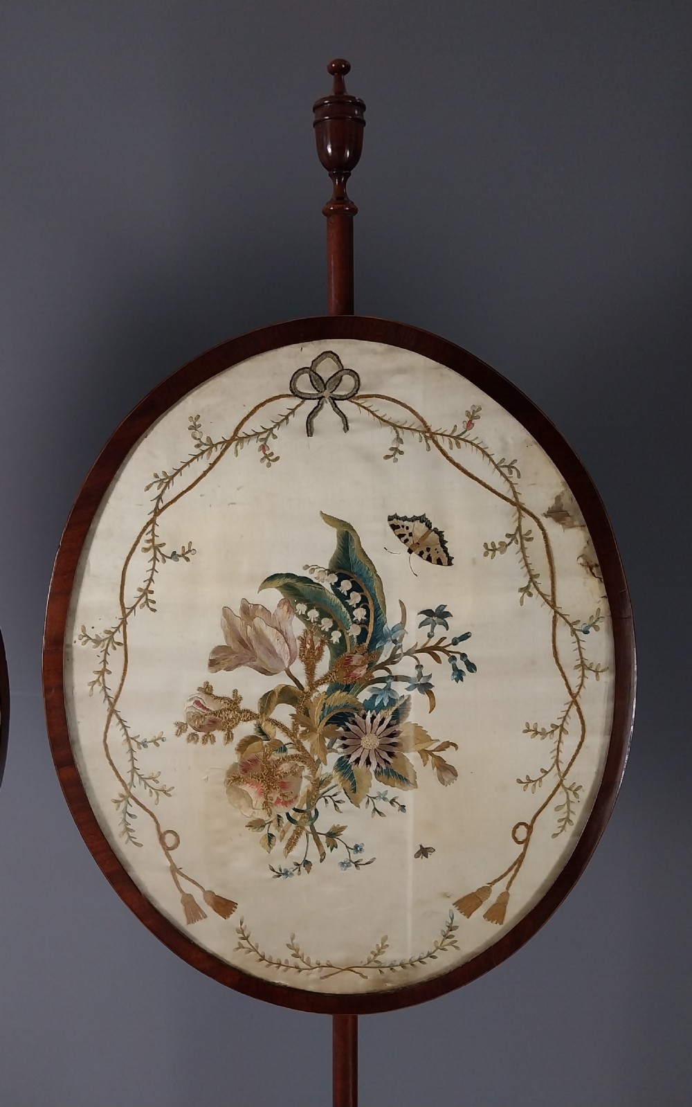 Pair of Mahogany Pole Screens 19th Century View XIV