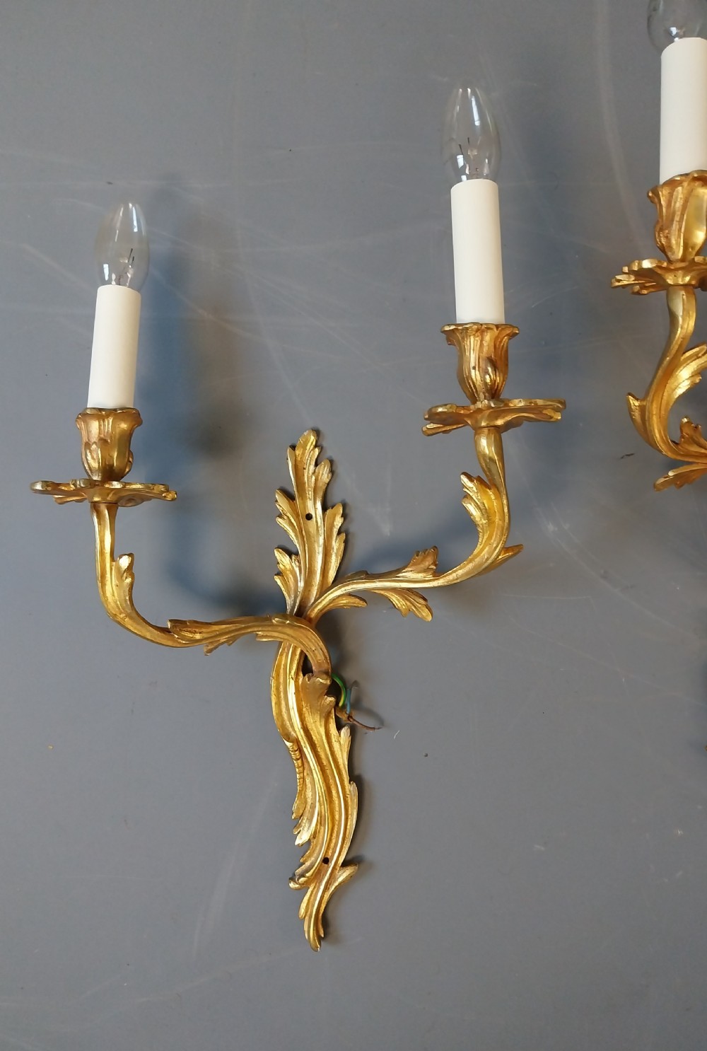 Set of three Gilt Wall Lights View III
