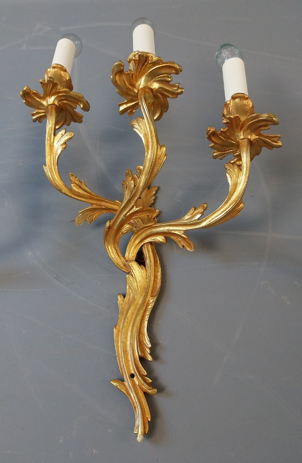 Set of three Gilt Wall Lights View IV