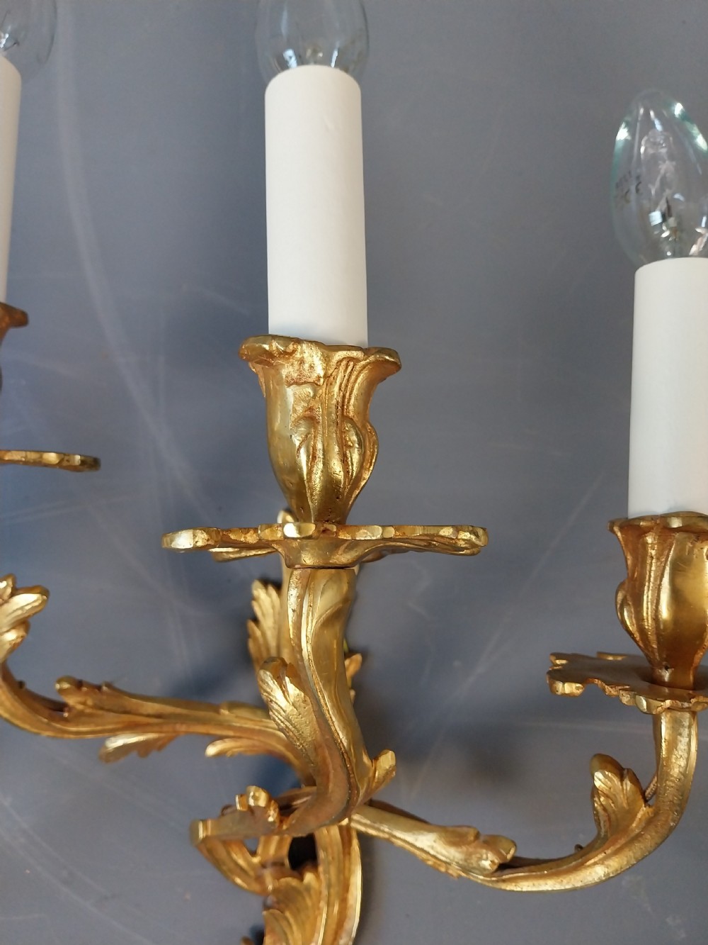 Set of three Gilt Wall Lights View VI