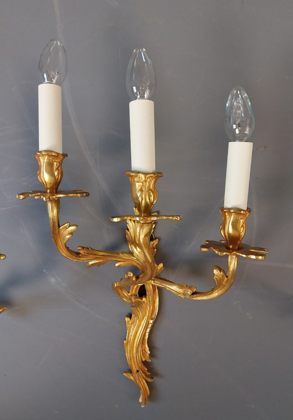 Set of three Gilt Wall Lights View VIII