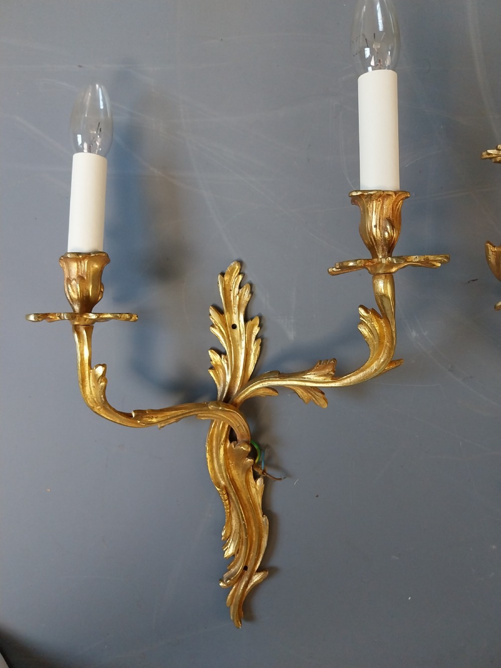 Set of three Gilt Wall Lights View IX