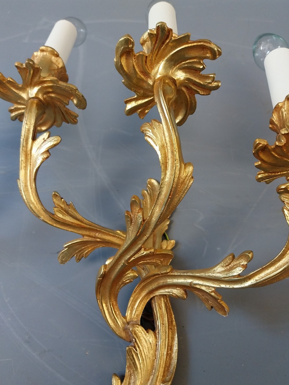 Set of three Gilt Wall Lights View XII