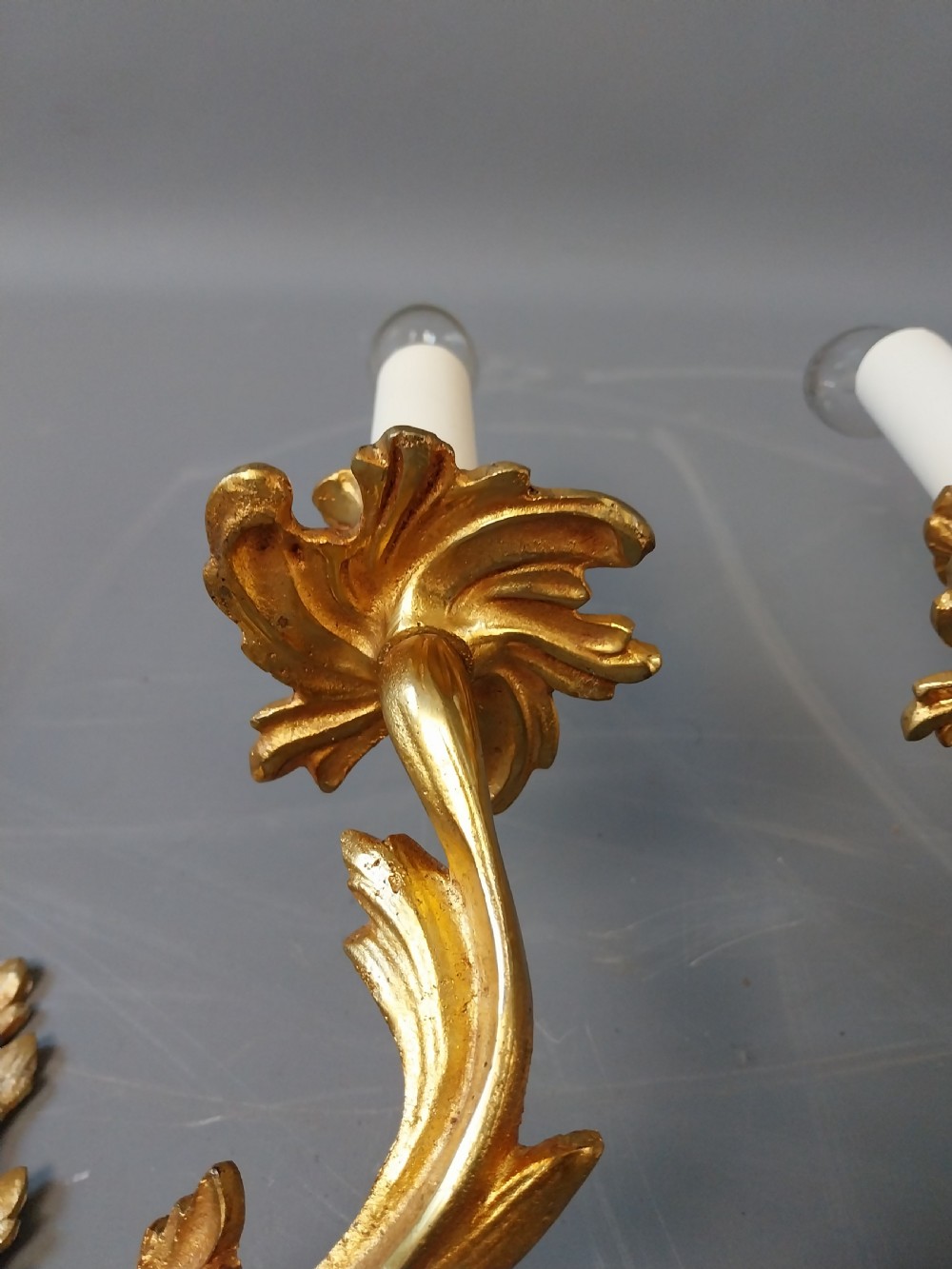 Set of three Gilt Wall Lights View XIII