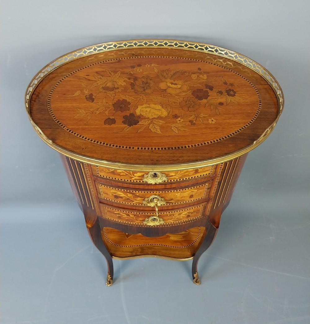 French Marquetry Side Table View II
