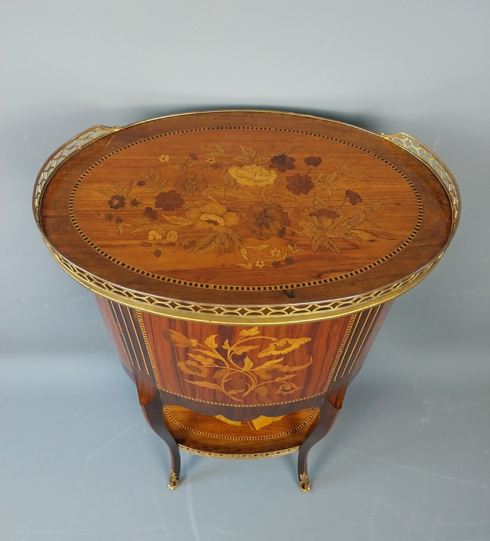French Marquetry Side Table View VII