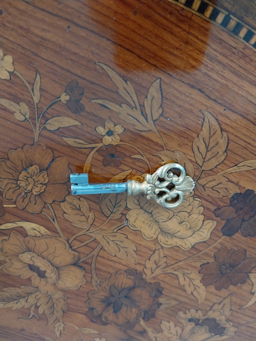 French Marquetry Side Table View VIII