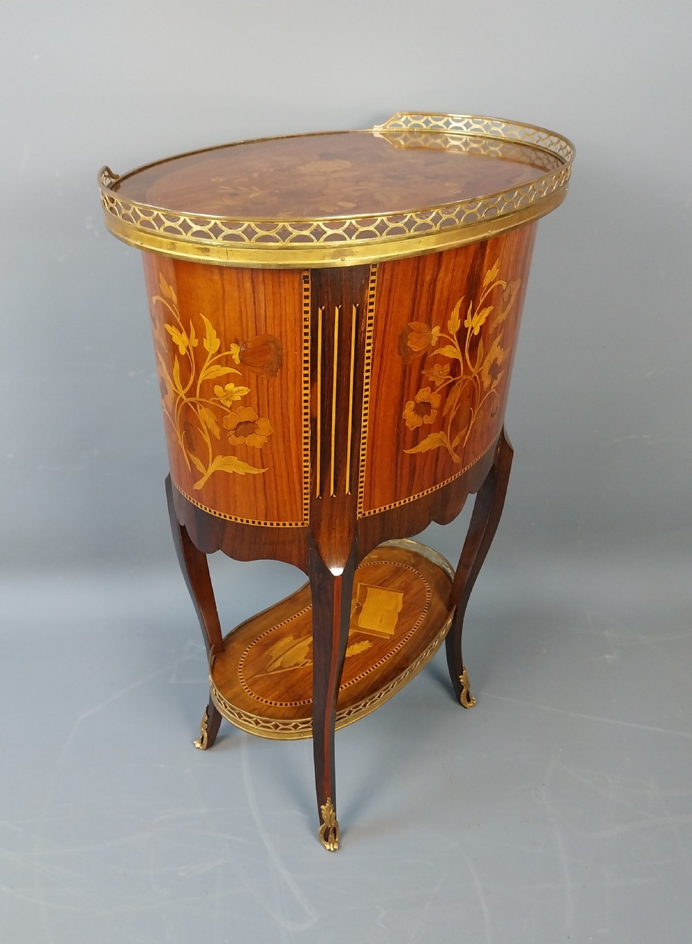 French Marquetry Side Table View IX