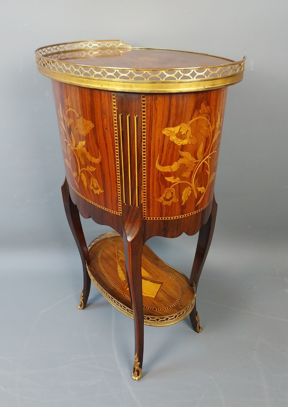 French Marquetry Side Table View XI