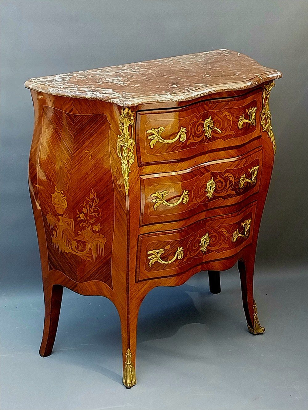 A Petite Bombe shaped French Chest of drawers  View III