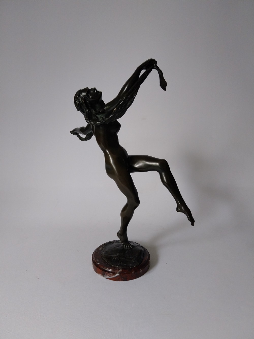Art Deco Bronze Female Figure View VI