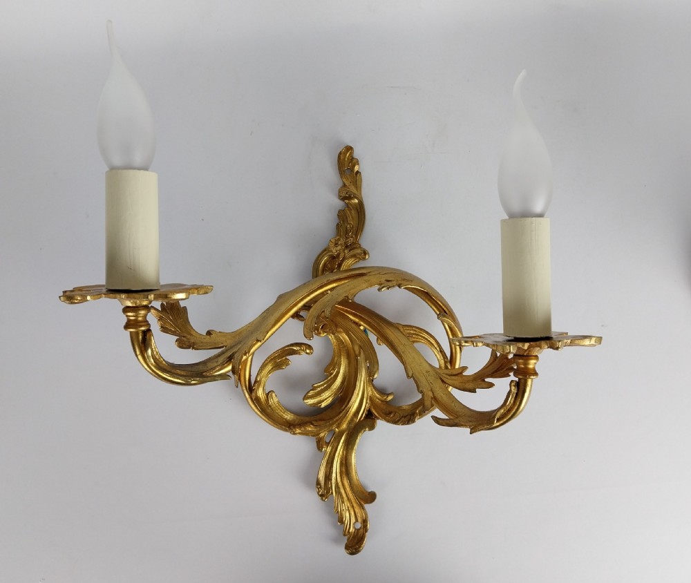 Pair of Gilt Bronze Wall lights  View III