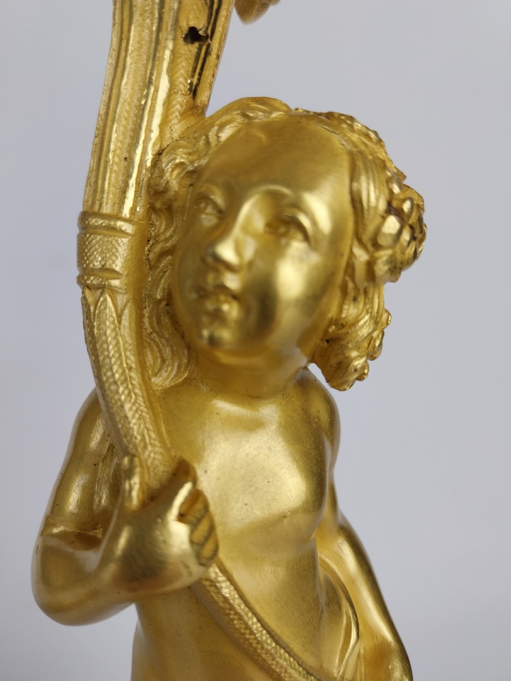 Pair of Gilt Bronze Cherub Candlesticks View V