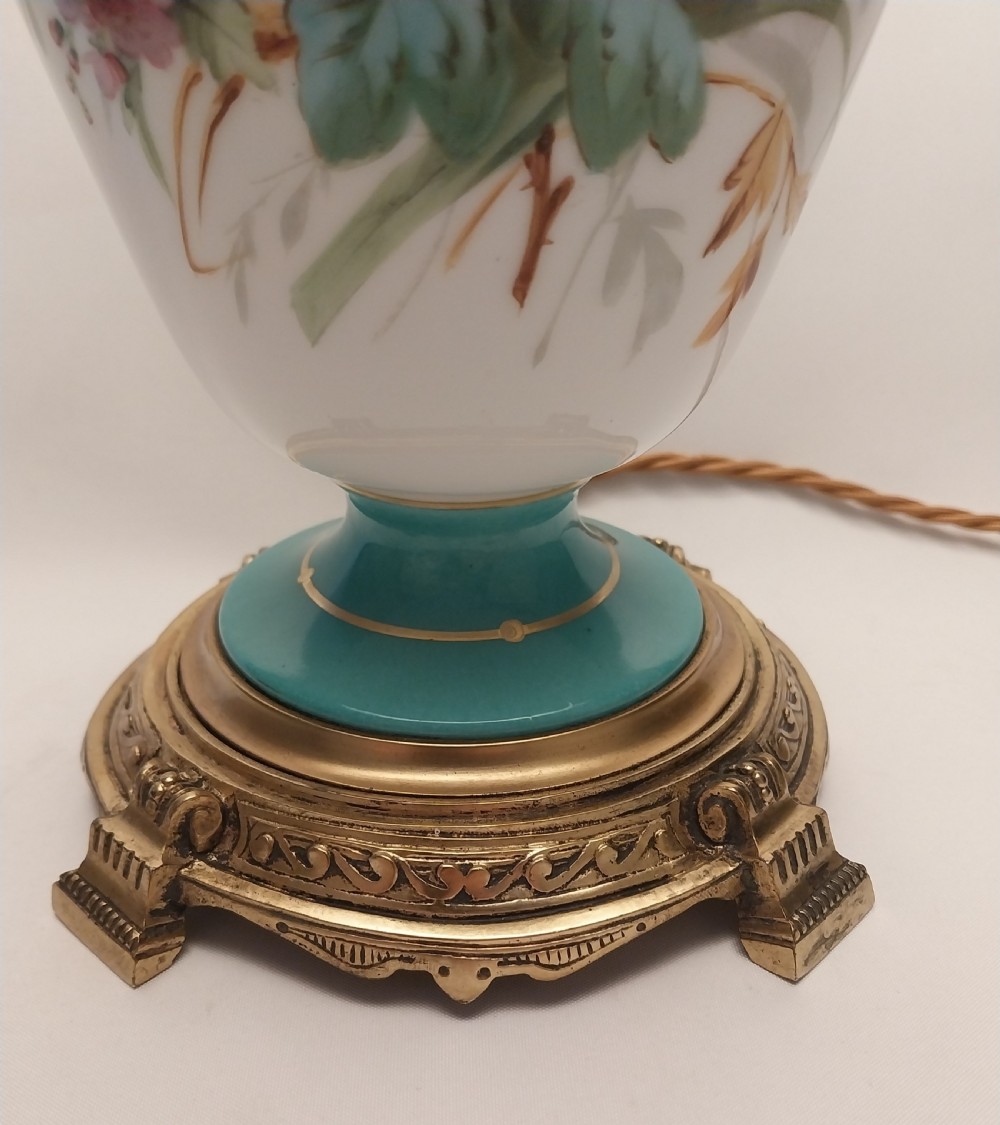Victorian Porcelain Table Lamp  View XXIII
