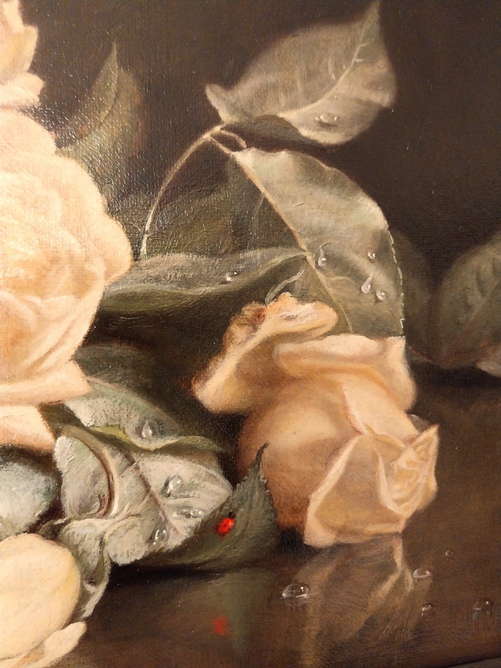 Still Life Oil Painting on Canvass Yellow Roses John Fitz Marshall (1859–1932) View VI