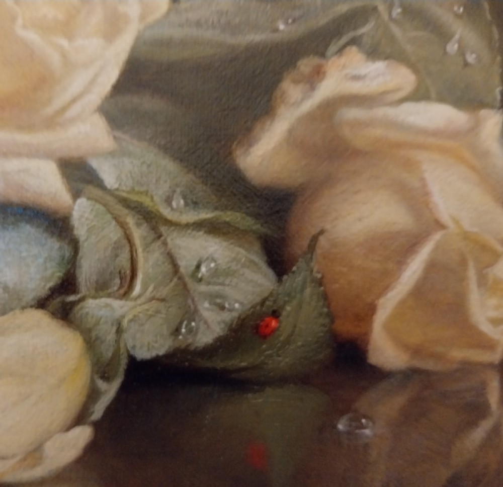 Still Life Oil Painting on Canvass Yellow Roses John Fitz Marshall (1859–1932) View VIII