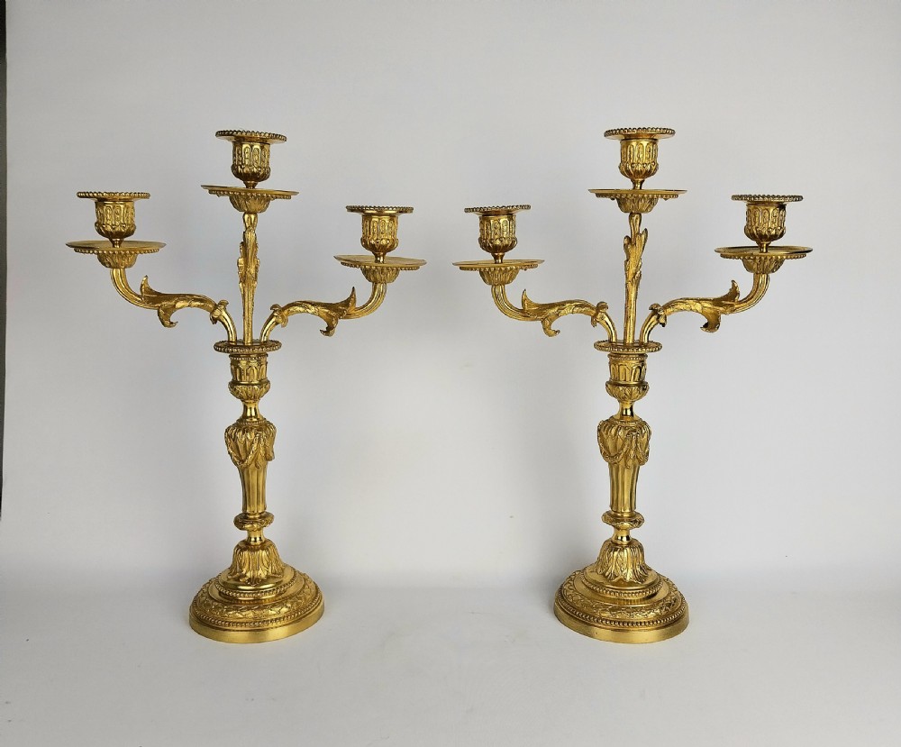 Pair of Gilt Bronze Candelabra  View XIV