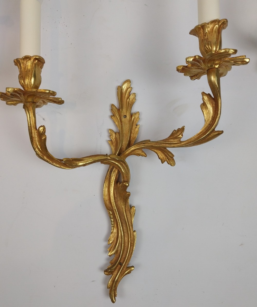 Set of three Gilt Bronze Wall Lights  View VI