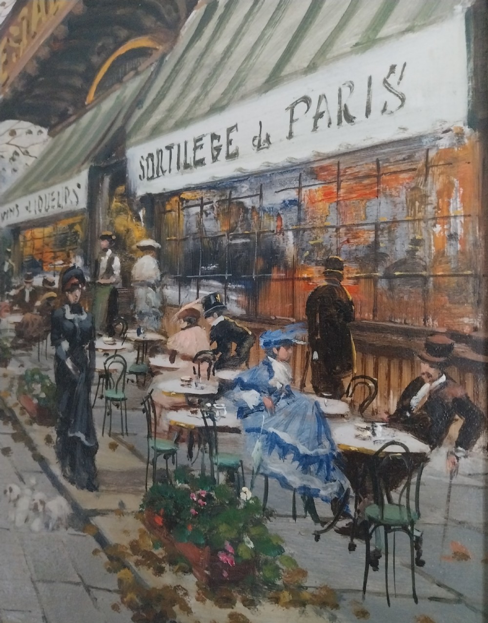 Impressionist Oil Painting Parisian Street Scene View III