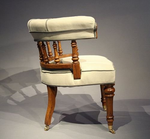fig 4. Quality Antique Victorian Light Oak Captains Chair