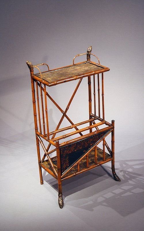 Good Quality Antique Victorian Bamboo Canterbury