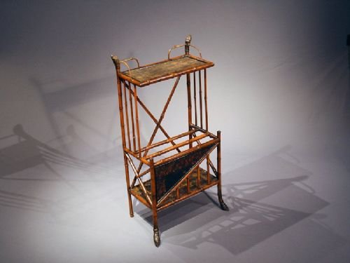 fig 1. Good Quality Antique Victorian Bamboo Canterbury