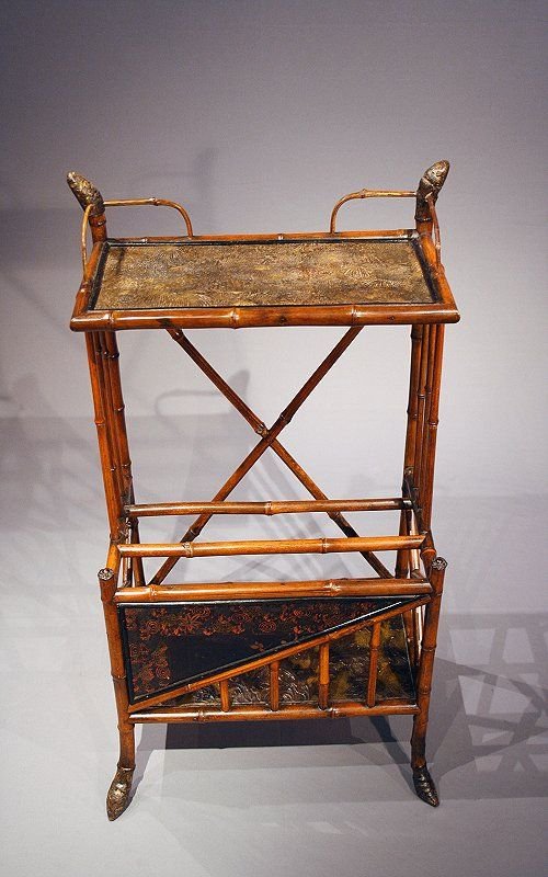 fig 2. Good Quality Antique Victorian Bamboo Canterbury