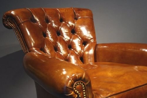 fig 2. Outstanding Pair of Antique Leather chairs