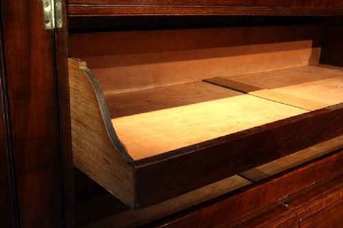 fig 3. Antique WIV Mahogany Linen Press