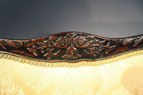 fig 3. Edwardian Mahogany Chippendale style 3 Seater Couch