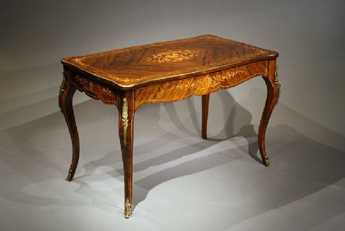 Antique Marquetry Centre / Writing Table