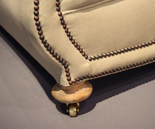 fig 2. Pair of Cream Linen Upholstered Armchairs