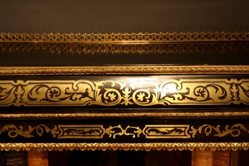 fig 2. Victorian Ebonised Brass Inlaid Boulle Pier Cabinet