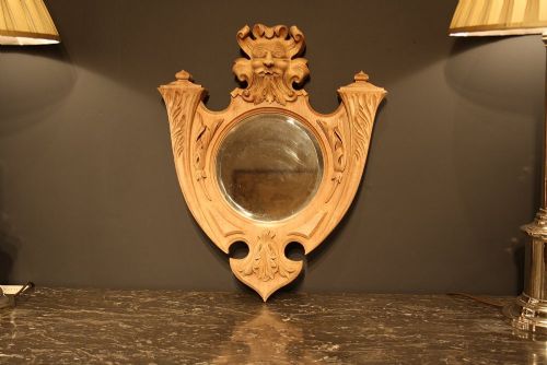 fig 1. A Pair Of Victorian Walnut Bleached Mirrors