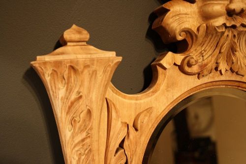 fig 3. A Pair Of Victorian Walnut Bleached Mirrors