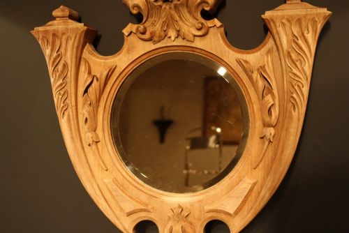 fig 4. A Pair Of Victorian Walnut Bleached Mirrors