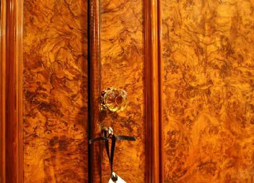 fig 3. Fine Antique Victorian Burr Walnut Wardrobe