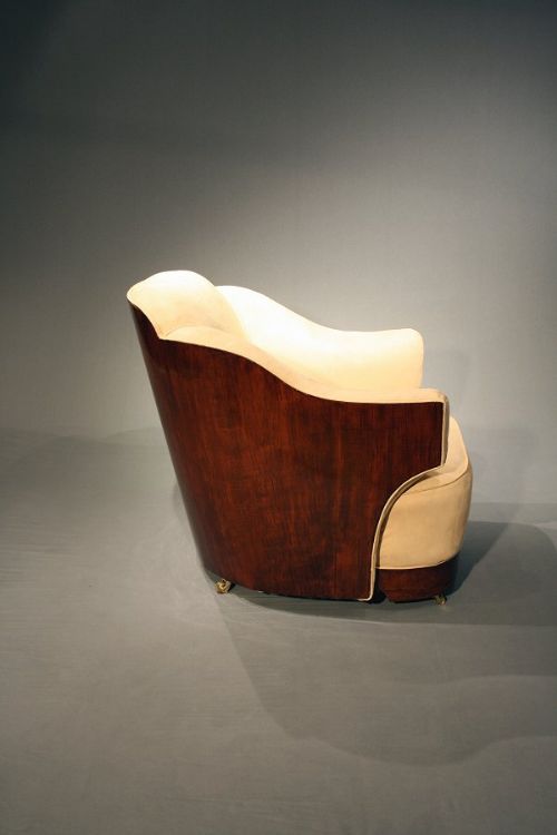 fig 3. Stylish Art Deco suite of two armchairs and couch